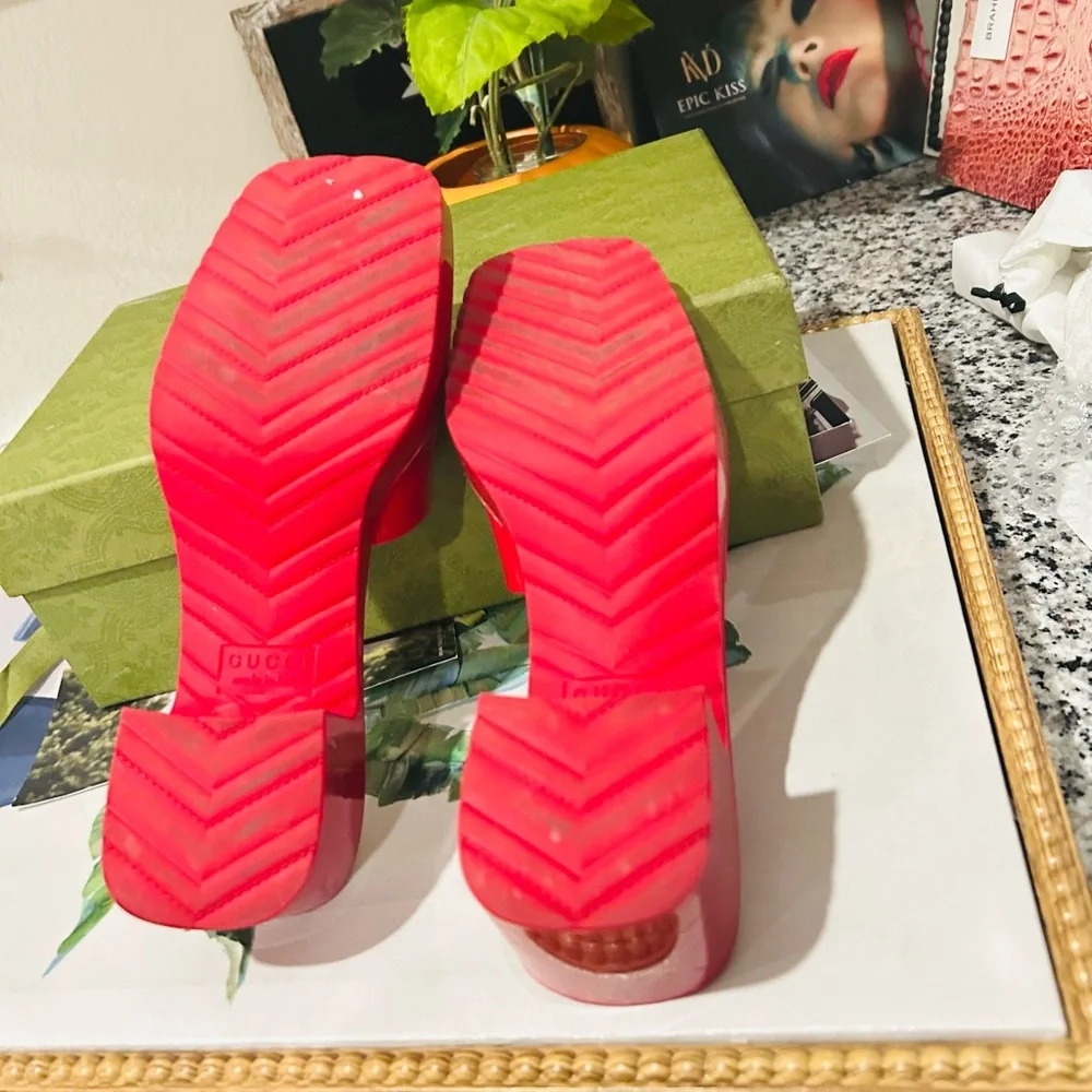 Gucci Women's Bold Red Slide Sandals
